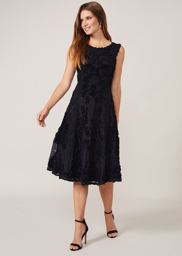 Phase Eight Penelope Tapework Lace Fit And Flare Dress