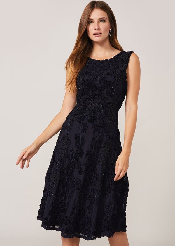 phase eight Penelope Tapework Lace Fit And Flare Dress