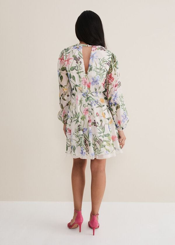 Phase Eight Petite Everleigh Chiffon Floral Mini Dress