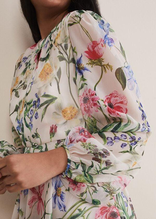 Phase Eight Petite Everleigh Chiffon Floral Mini Dress