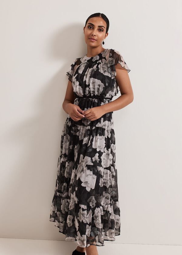 Phase Eight Petite Jordine Floral Print Midaxi Dress
