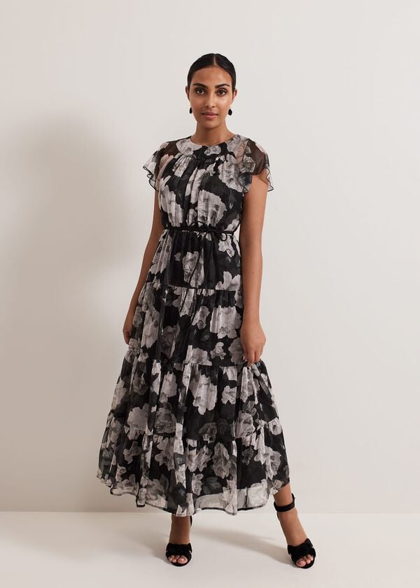 phase eight Petite Jordine Floral Print Midaxi Dress