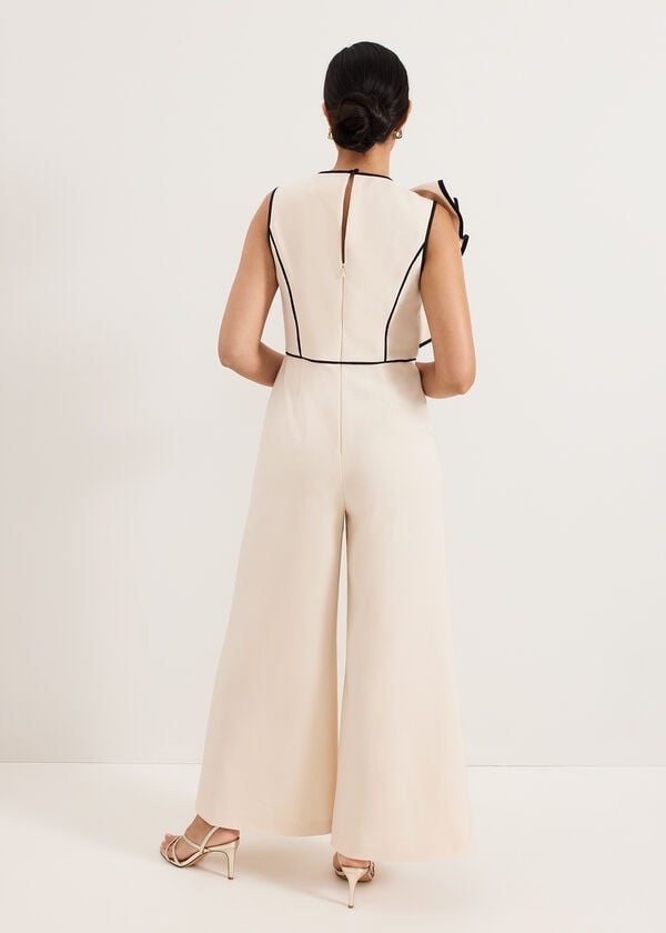 Phase Eight Petite Lucille Ruffle Wide Leg Jumpsuit