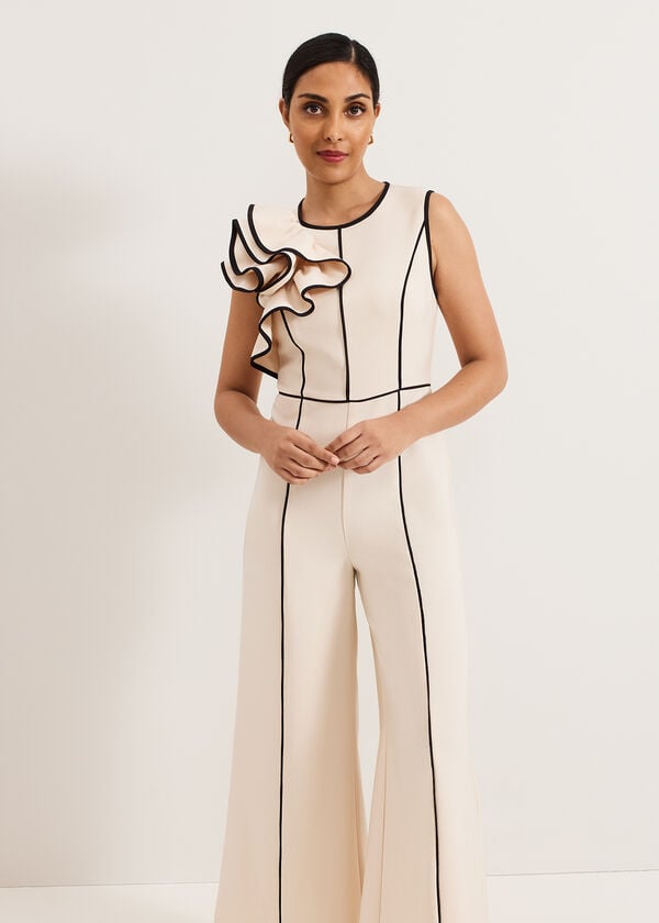 Phase Eight Petite Lucille Ruffle Wide Leg Jumpsuit