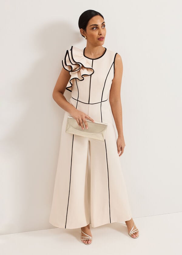phase eight Petite Lucille Ruffle Wide Leg Jumpsuit