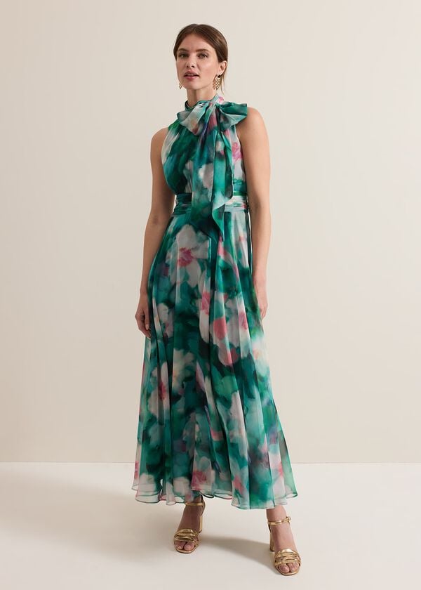 phase eight Petite Lucinda Chiffon Print Maxi Dress