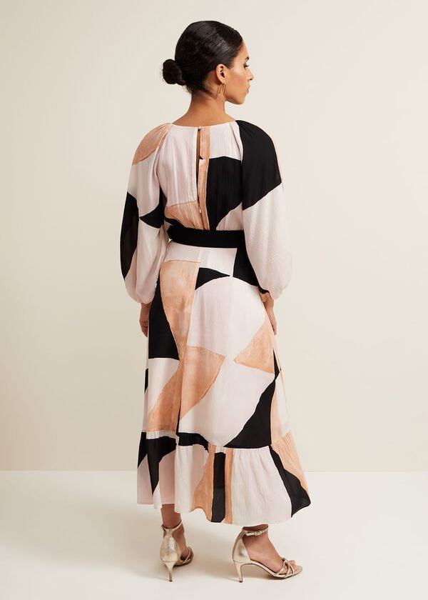 Phase Eight Petite Sophia Colour Block Belted Dress