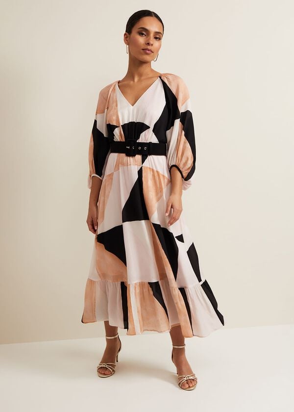 phase eight Petite Sophia Colour Block Belted Dress