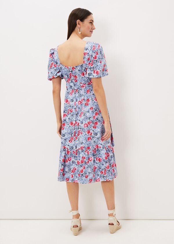 Phase Eight Abbiana Cotton Floral Midi Dress