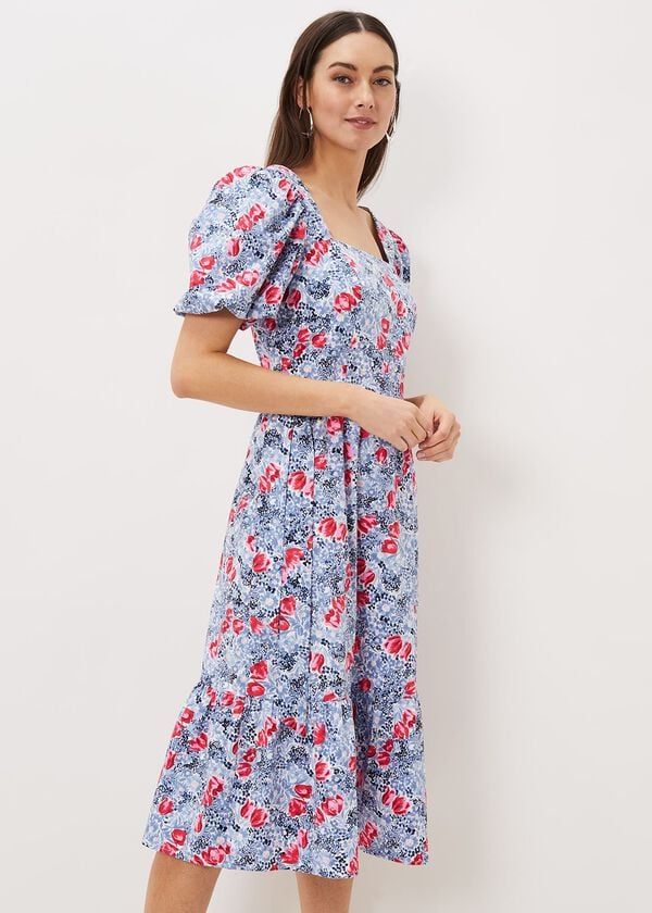 phase eight Abbiana Cotton Floral Midi Dress