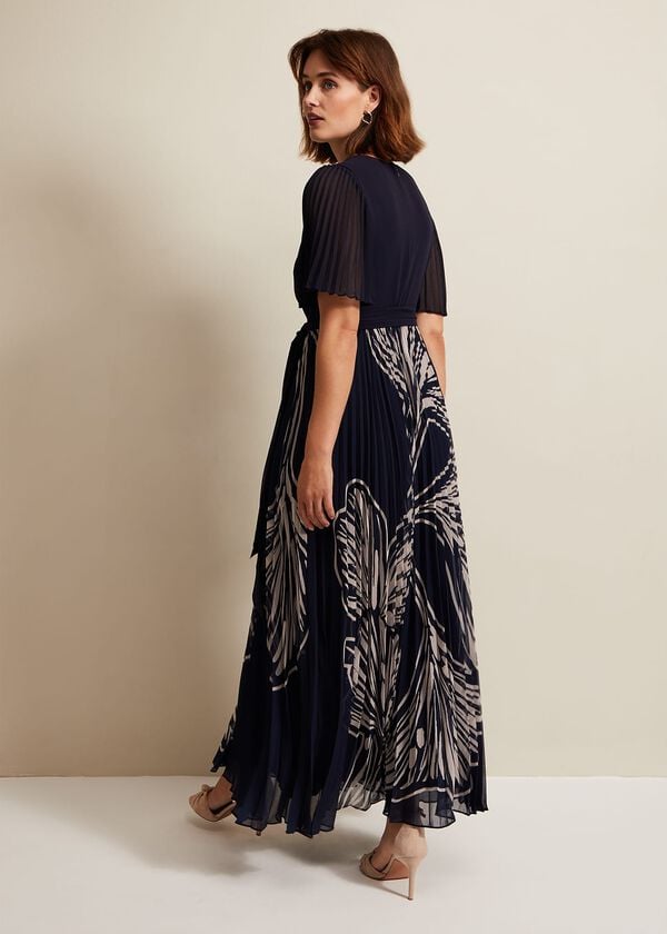 Phase Eight Abigail Printed Pleat Midaxi Dress