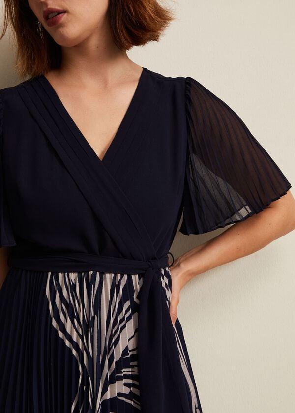 Phase Eight Abigail Printed Pleat Midaxi Dress