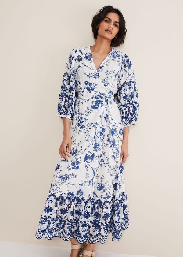 Phase Eight Abriella Floral Broderie Midi Dress