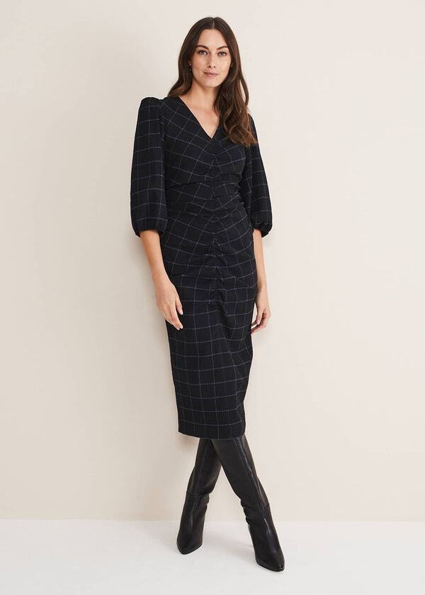 phase eight Addison Check Ruched Dress