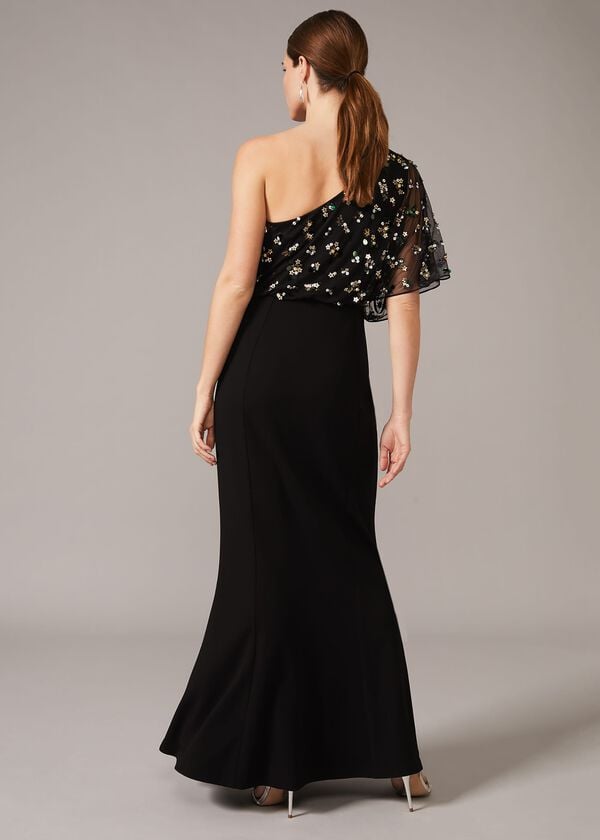 Phase Eight Adele Sequinned One Shoulder Dress