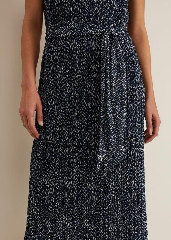 Phase Eight Adia Navy Jersey Shirt Dress