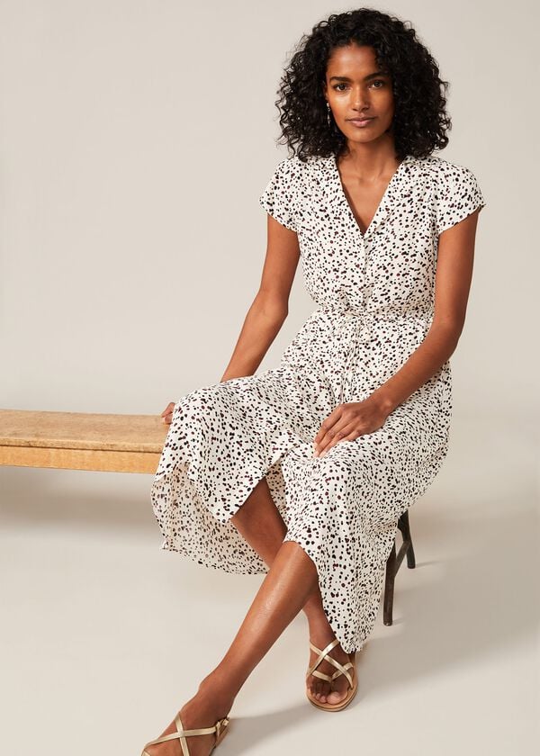 phase eight Afia Ditsy Spot Shirt Dress
