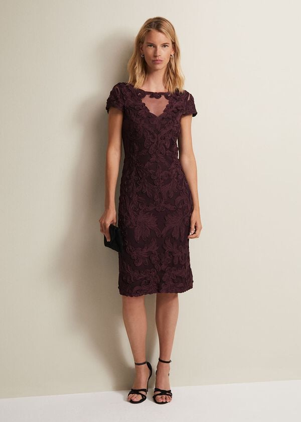 Phase Eight Agatha Berry Tapework Midi Dress