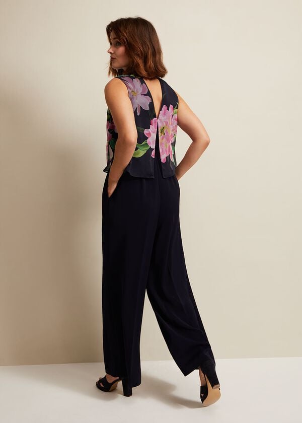 Phase Eight Agnes Floral Overlay Jumpsuit