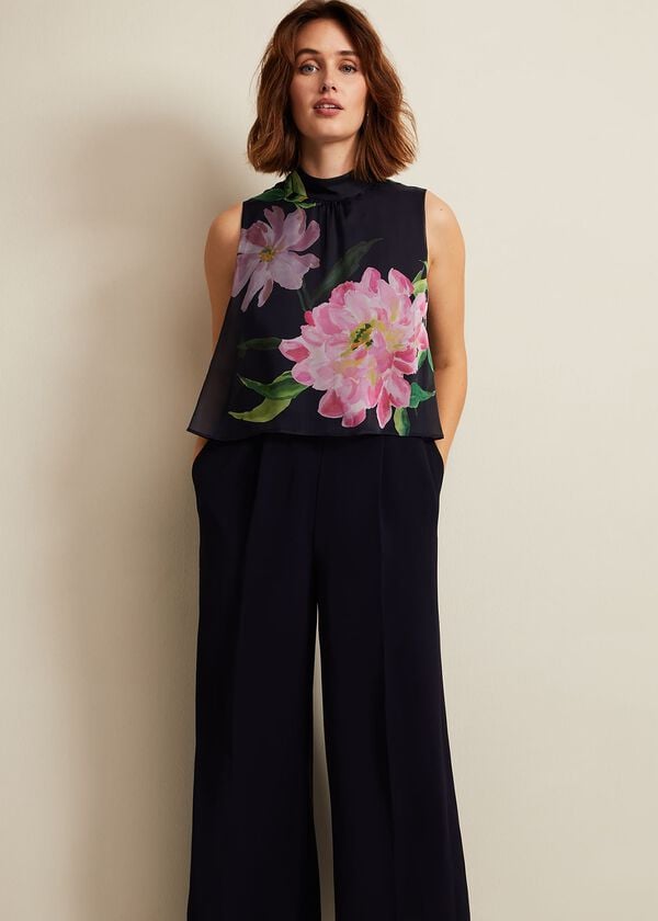 Phase Eight Agnes Floral Overlay Jumpsuit