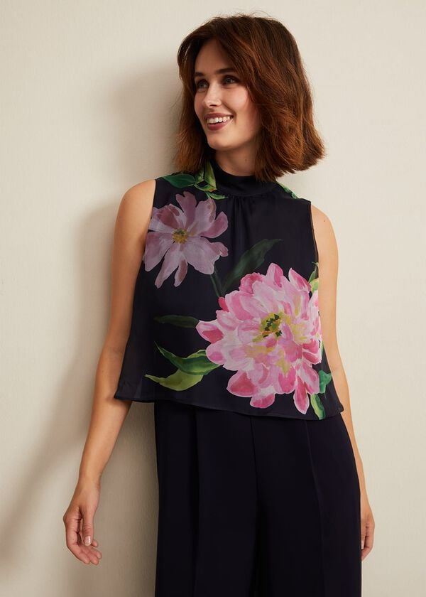 Phase Eight Agnes Floral Overlay Jumpsuit