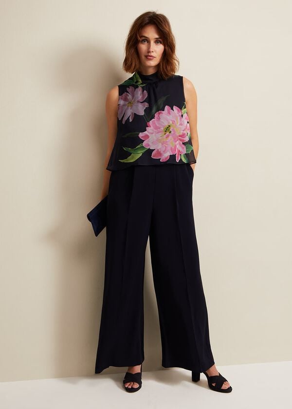 phase eight Agnes Floral Overlay Jumpsuit