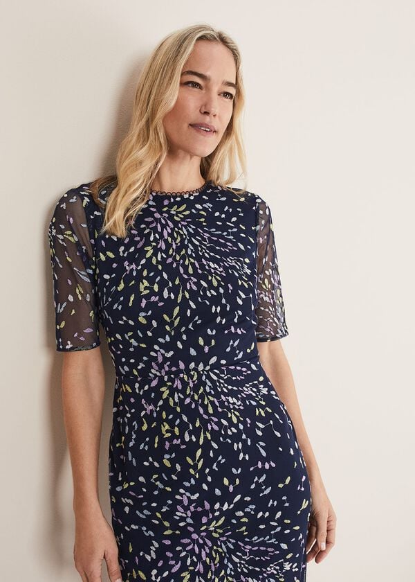 Phase Eight Aileena Embroidered Bodycon Midi Dress