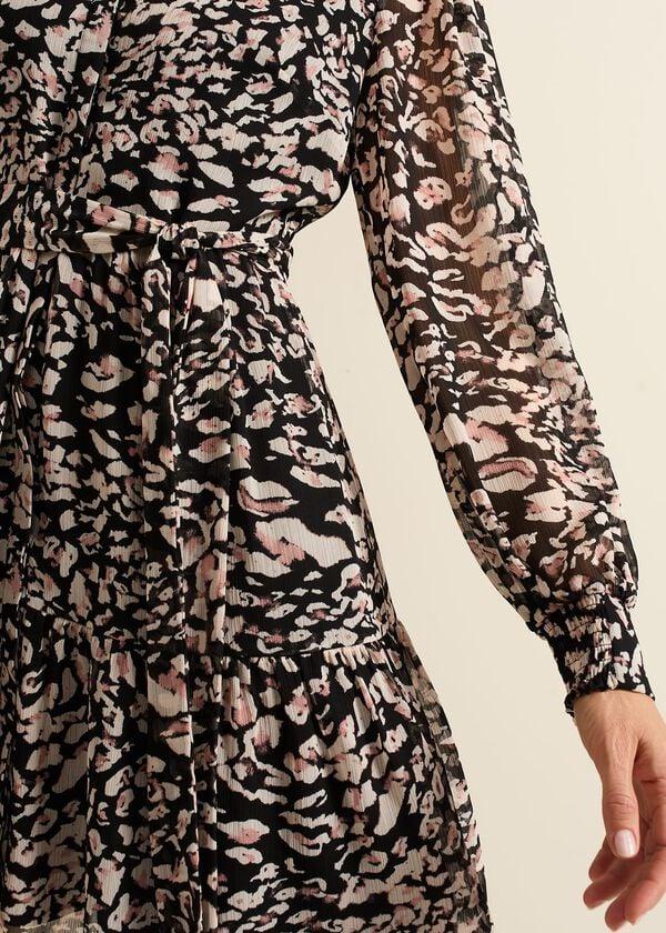 Phase Eight Aisling Black Leopard Swing Dress