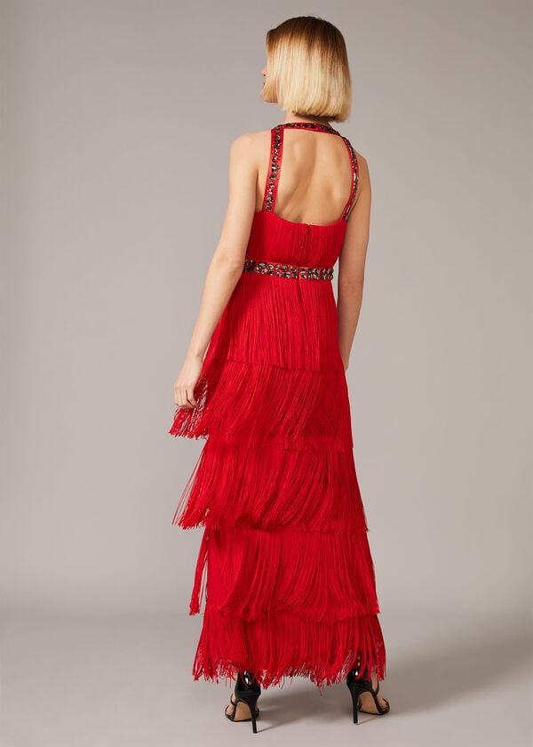 Phase Eight Albertina Fringe Maxi Dress