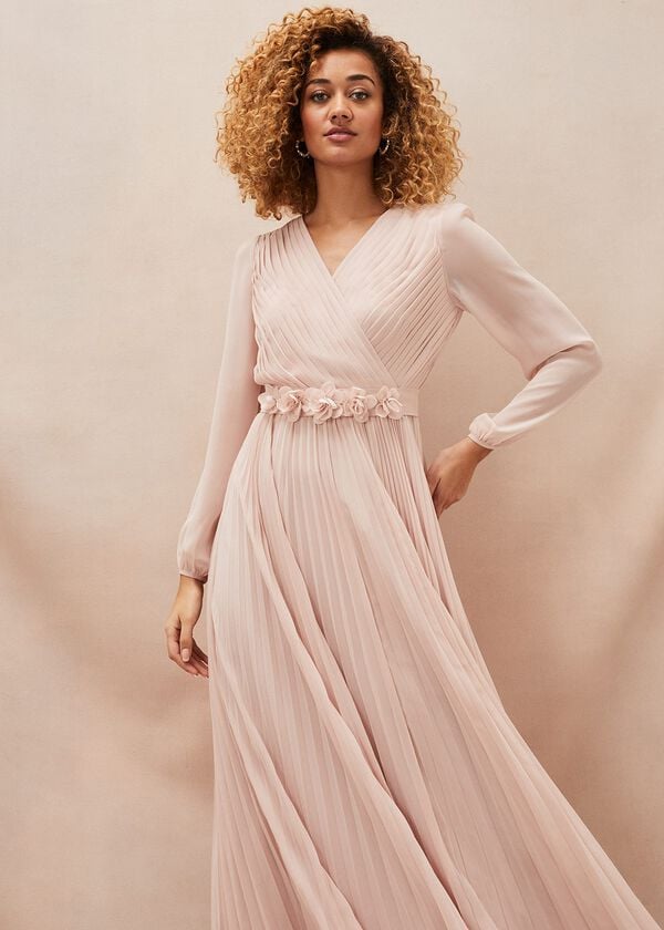 Phase Eight Alecia Pleated Chiffon Maxi Dress