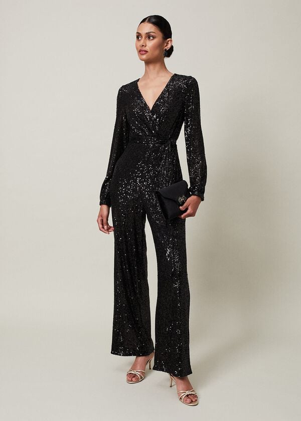 phase eight Alessandra Sequin Jumpsuit