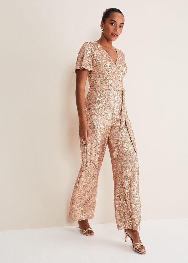phase eight Alessandra Sequin Jumpsuit