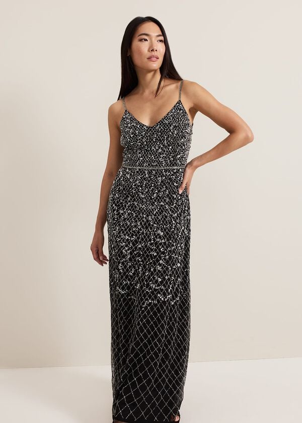 Phase Eight Alexia Sequin Embelished Maxi Dress