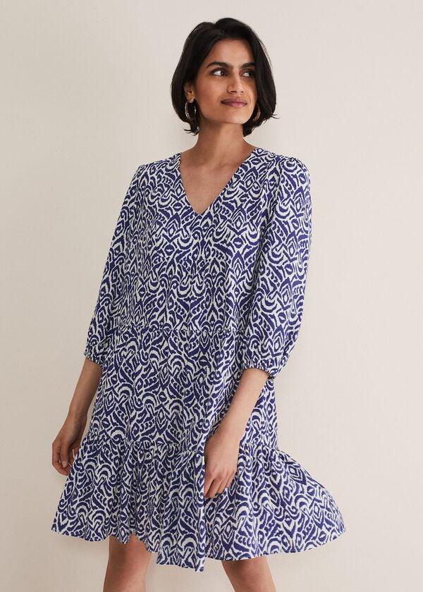 phase eight Alicia Ikat Swing Mini Dress