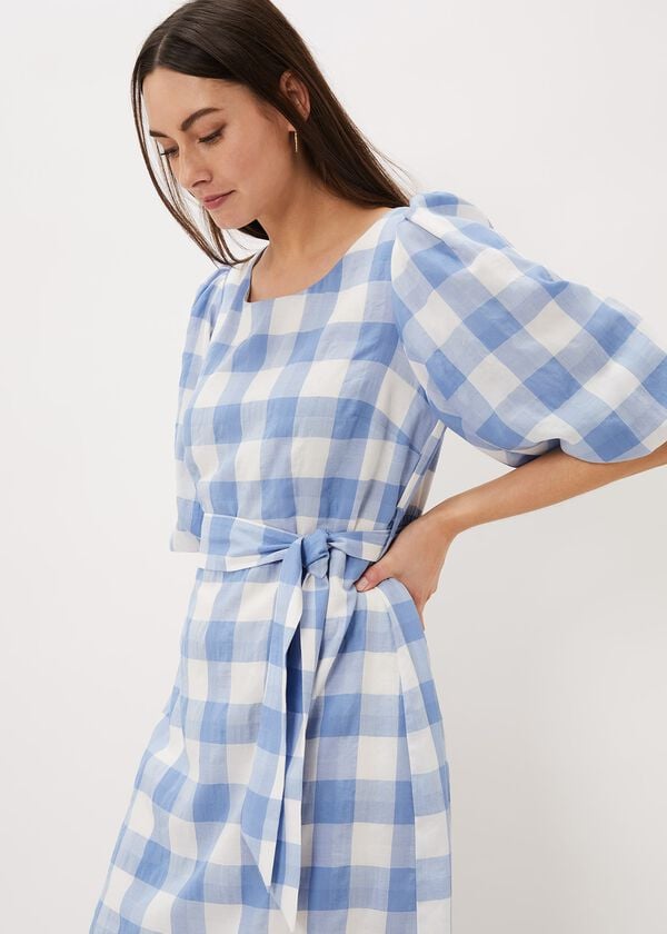 Phase Eight Alina Check Midi Dress