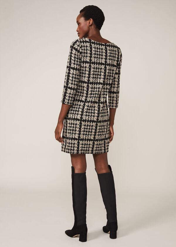 Phase Eight Amani Houndstooth Check Tunic Dress