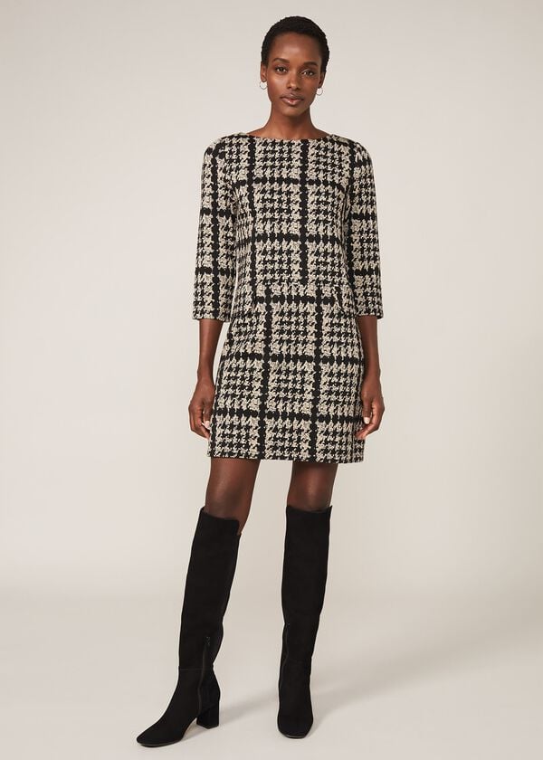 Phase Eight Amani Houndstooth Check Tunic Dress