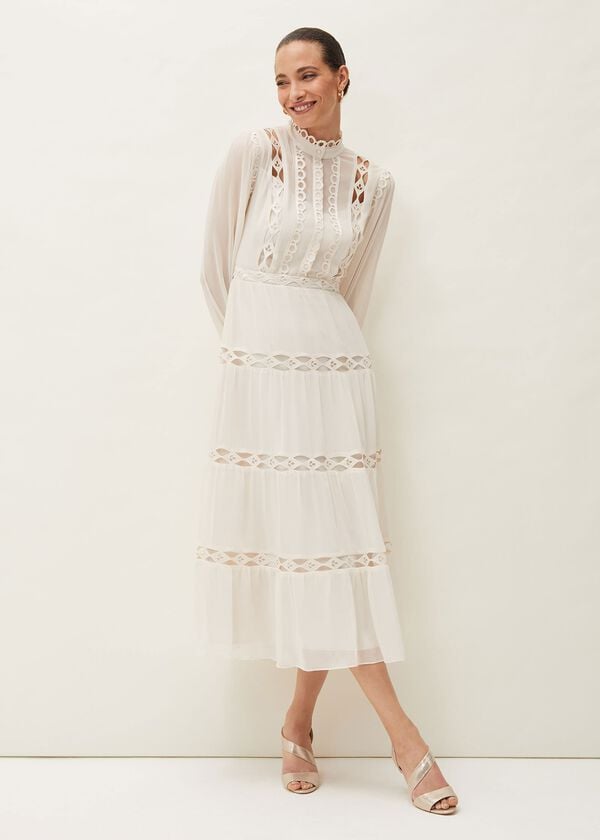 Phase Eight Amberlee Cutwork Midi Dress