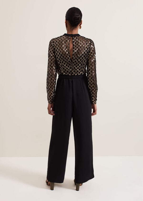 Phase Eight Amelia Sequin Bodice Jumpsuit