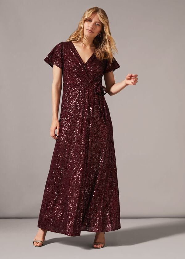 phase eight Amily Sequin Wrap Dress