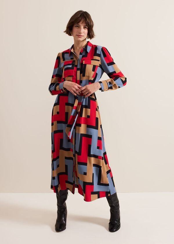 Phase Eight Amita Geo Shirt Dress