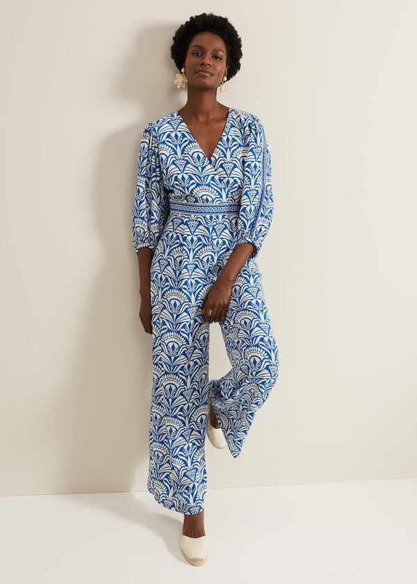 phase eight Amy Print V Neck Jumpsuit