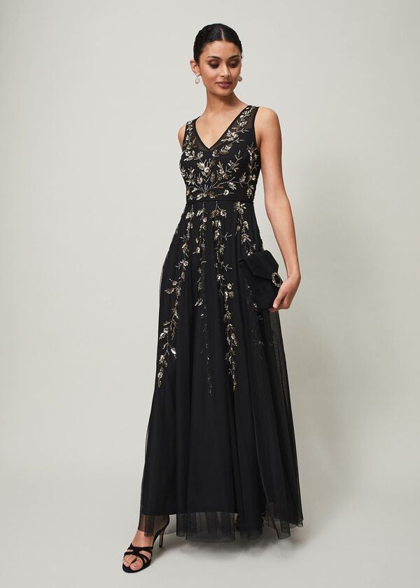phase eight Anabella Beaded Tulle Dress
