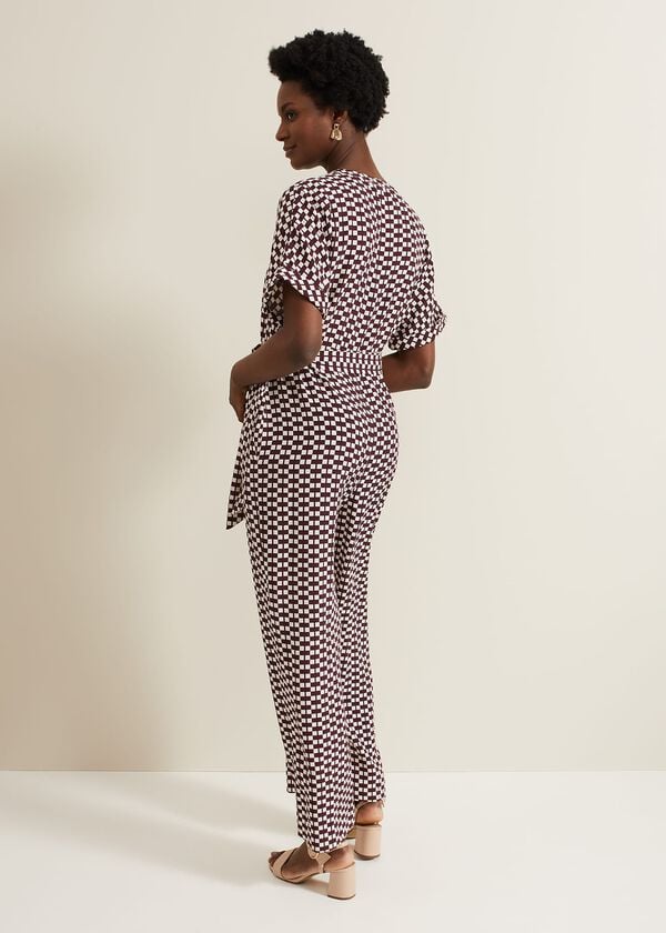 Phase Eight Andra Geo Tie Waist Jumpsuit
