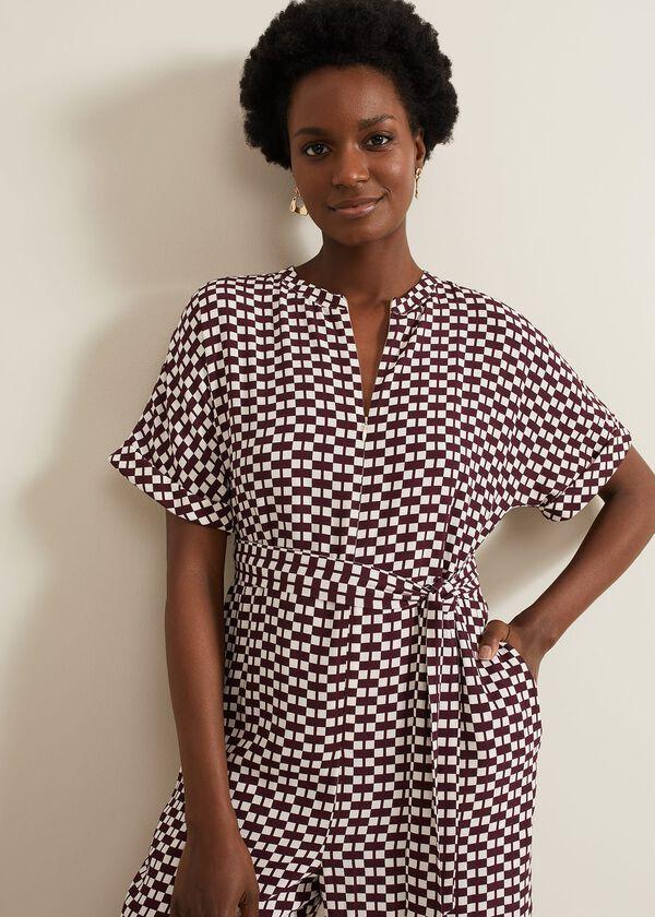 Phase Eight Andra Geo Tie Waist Jumpsuit