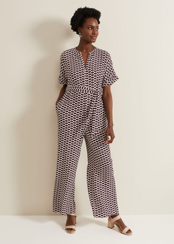 phase eight Andra Geo Tie Waist Jumpsuit