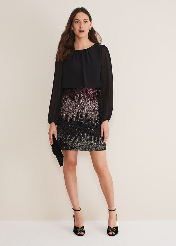 Phase Eight Angel Chiffon Sequin Dress