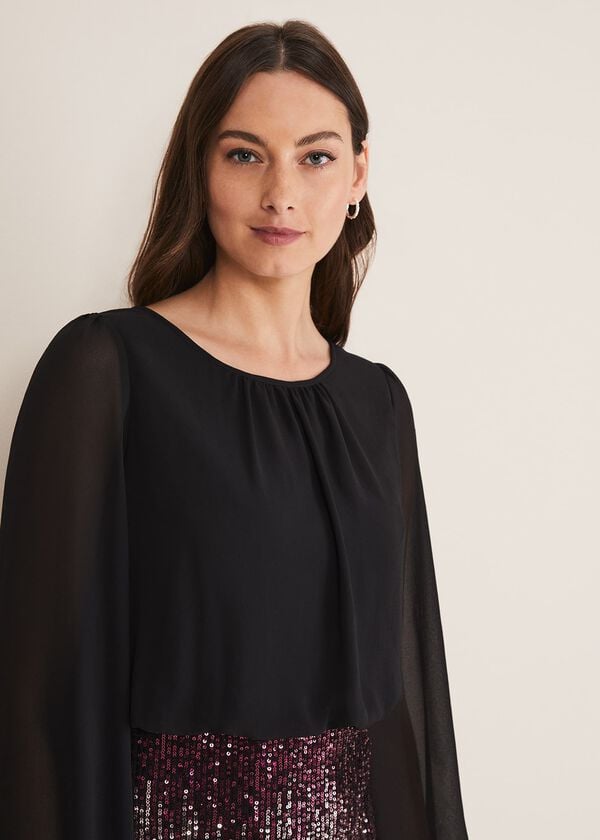 Phase Eight Angel Chiffon Sequin Dress