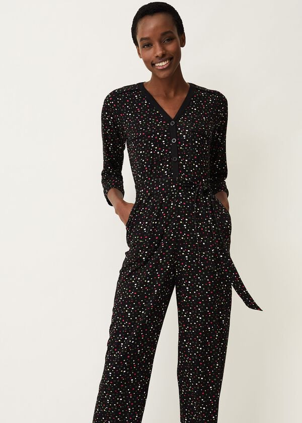 Phase Eight Anglia Ditsy Print Jersey Jumpsuit