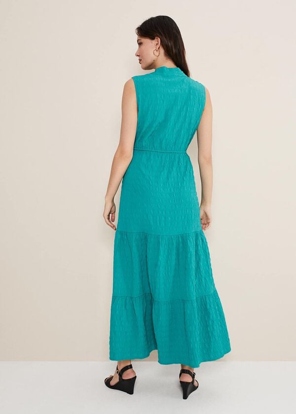 Phase Eight Anika Textured Sleeveless Midi Dress